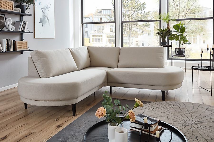 ATLANTIC home collection Ecksofa "Ronny L-Form", mit Wellenunterfederung, o günstig online kaufen