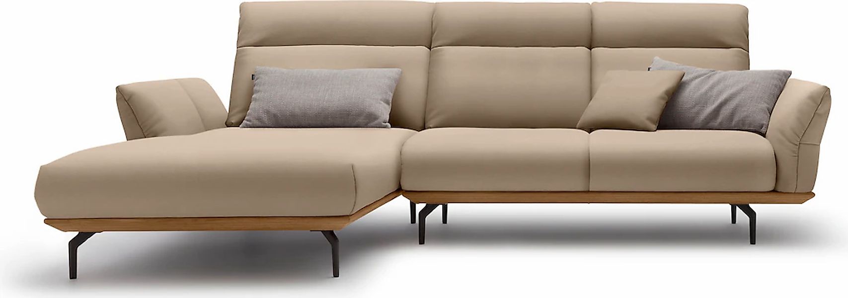 Creation BY ROLF BENZ Ecksofa "CR.460", Sockel in Nussbaum, Winkelfüße in U günstig online kaufen
