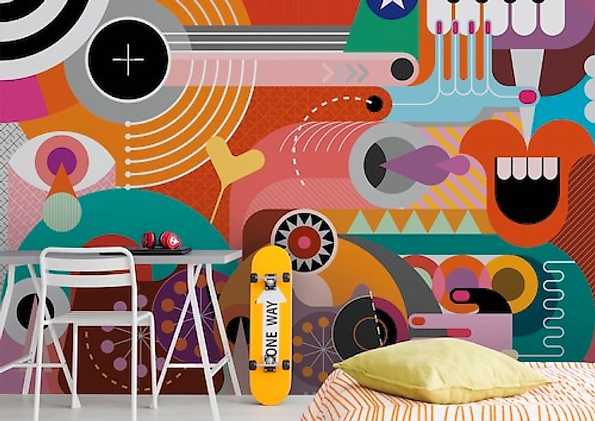 A.S. Création Vliestapete »Abstrakte PopArt Fototapete Bunt« matt strukturi günstig online kaufen