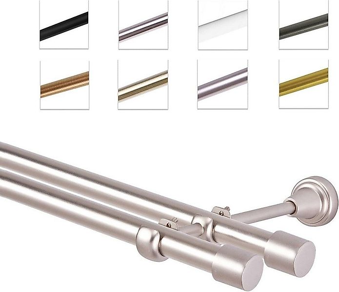 MDEKOR Gardinenstange Vorhangstange 19mm, 2-läufig, kürzbar, günstig online kaufen