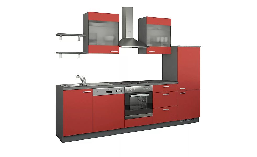 Küchenzeile ohne Elektrogeräte  Hamburg ¦ rot ¦ Maße (cm): B: 290 Küchen-on günstig online kaufen