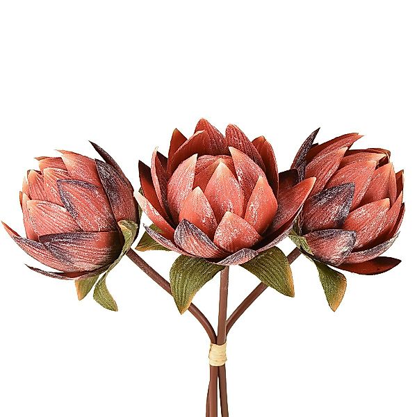 Kunstblume Deko Protea Kunstblumen Rotorange 34cm günstig online kaufen