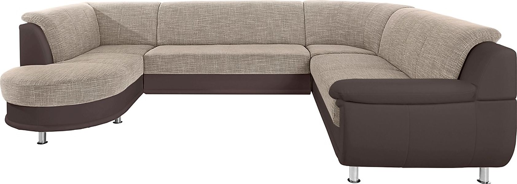 TRENDMANUFAKTUR Wohnlandschaft »Rondo 3, zeitlos und modern, im Materialmix günstig online kaufen