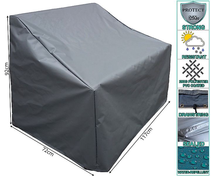 Quick Star Gartenmöbel-Schutzhülle Schutzhülle Bahia Sofa Grau 117x78x92/57 günstig online kaufen