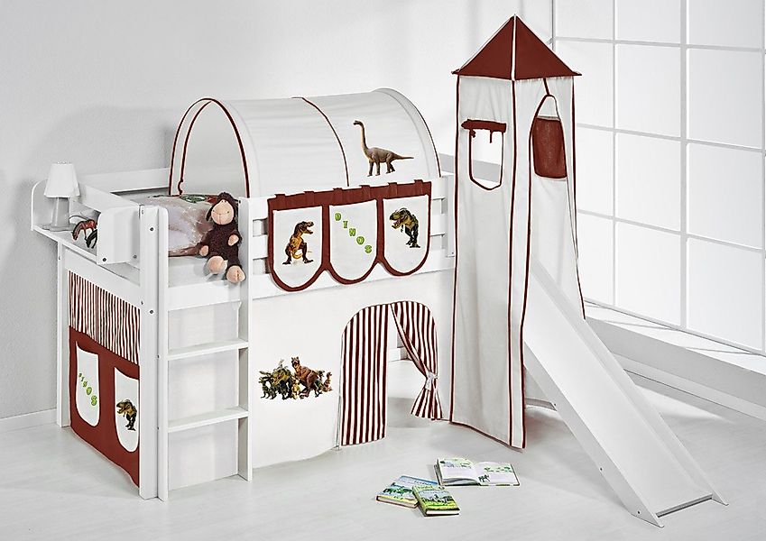 Lilokids Hochbett Spielbett JELLE Dinos - günstig online kaufen