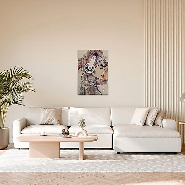 A.S. Création Leinwandbild "Acryl Lady 3 - Wandbild Bunt Creme Beige Keilra günstig online kaufen