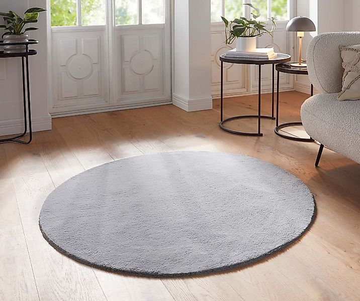 TaraCarpet Teppich Supersoft Kurzflorteppich Fiona Uni, rund, Höhe: 14 mm, günstig online kaufen