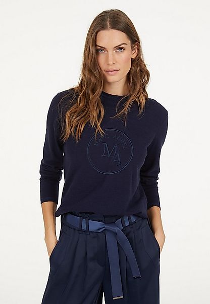 MARC AUREL Rundhalspullover mit Logo-Stickerei günstig online kaufen