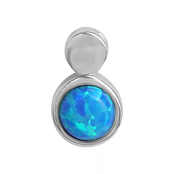Vivance Kettenanhänger "925/- Sterling Silber rhodiniert imit. Opal blau" günstig online kaufen
