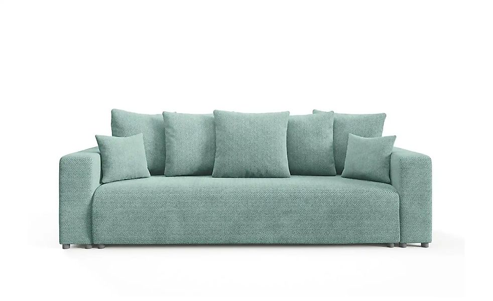 Schlafsofa mit Bettkasten Evora ¦ grün ¦ Maße (cm): B: 247 H: 88 Polstermöb günstig online kaufen