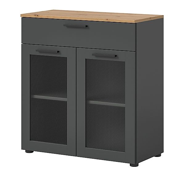 Inn.Furn Kommode in Grau und Eiche 78 x 84 cm Vitus günstig online kaufen