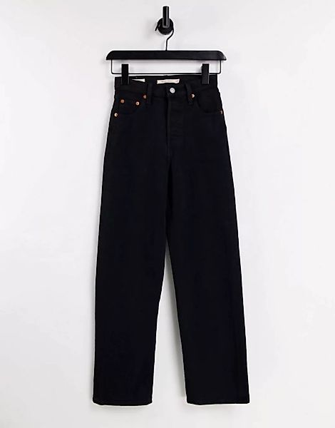 Levi's – Ribcage – Knöchellange Jeans in Schwarz günstig online kaufen