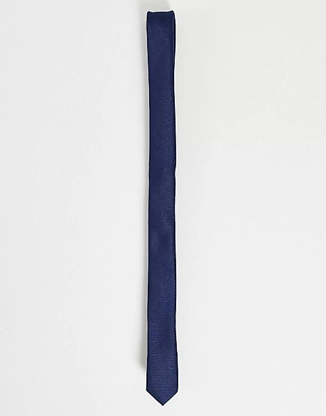 ASOS DESIGN – Schmale Krawatte in Marineblau günstig online kaufen