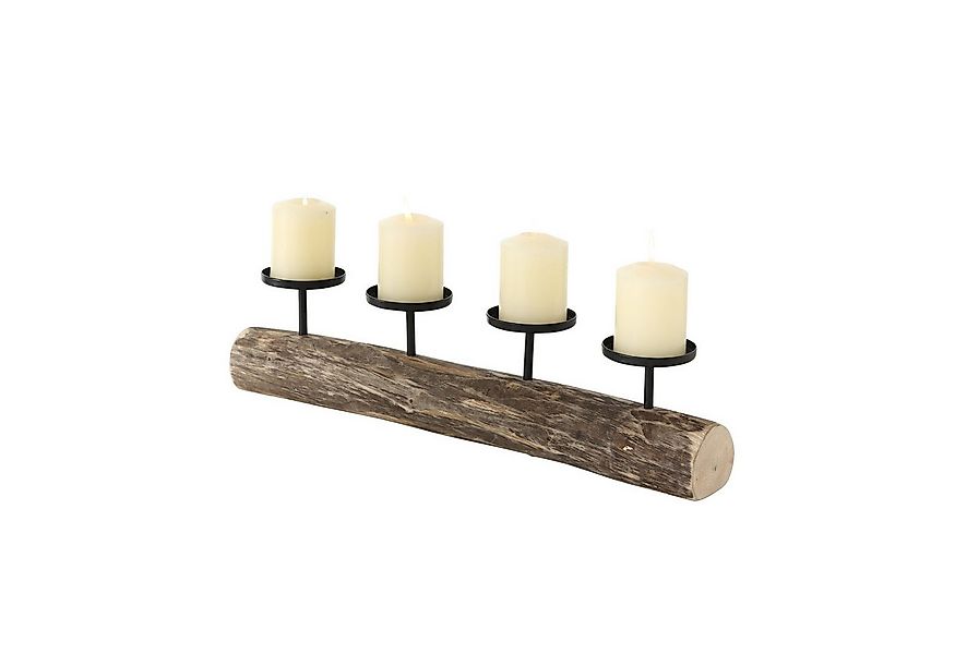 BOLTZE GRUPPE GmbH Kerzenständer Kerzenleuchter Tempe Holz Eukalytus Metall günstig online kaufen