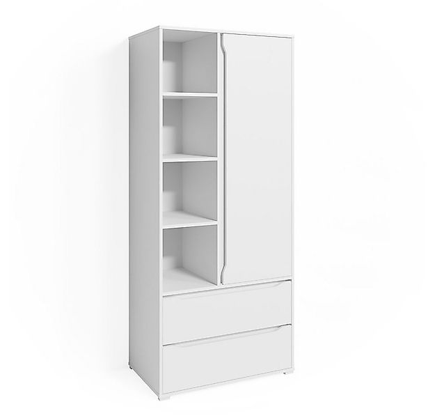 Vicco Kleiderschrank Ruben, Weiß, 80 x 189 cm (1-St) günstig online kaufen
