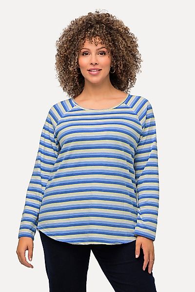 Ulla Popken Longshirt Shirt Ringel A-Linie günstig online kaufen