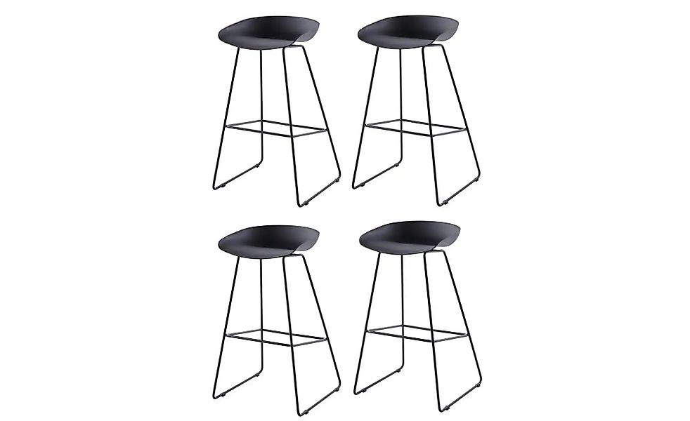 Barhocker 4er-Set   ¦ schwarz ¦ Maße (cm): B: 42 H: 82 Polstermöbel > Hocke günstig online kaufen