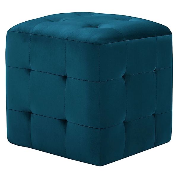 vidaXL Nachttische 2 Stk Blau 30x30x30 cm Samtstoff Modell 1 günstig online kaufen