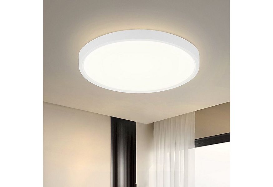 ZMH LED Deckenleuchte Wohnzimmer Ø23cm Deckenlampe Schwarz/Weiß 18W Rund Fl günstig online kaufen