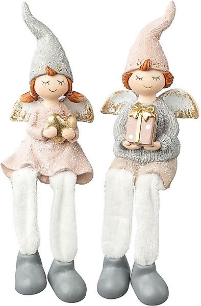Creativ home Kantenhocker Weihnachtskinder (2 St), mit dezentem Glitzer-Fin günstig online kaufen