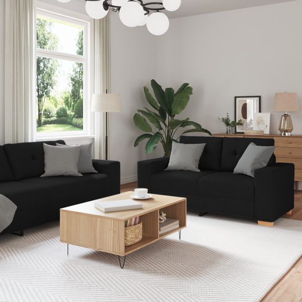 vidaXL Sofa 3-tlg. Sofagarnitur mit Kissen günstig online kaufen