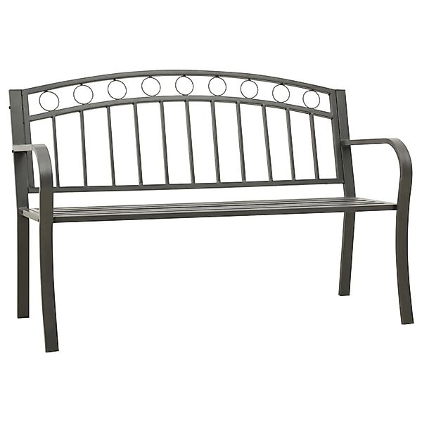 vidaXL Gartenbank Grau 120 cm Stahl 319586 günstig online kaufen