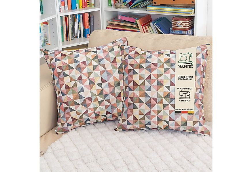 Selfitex Dekokissen mit buntem Muster im 2er Set, 30x50/40x40/50x50 inkl. F günstig online kaufen