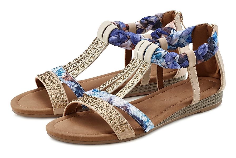 LASCANA Sommerschuh, Sandalette, Sandale mit kleinem Keilabsatz, mit Reißve günstig online kaufen
