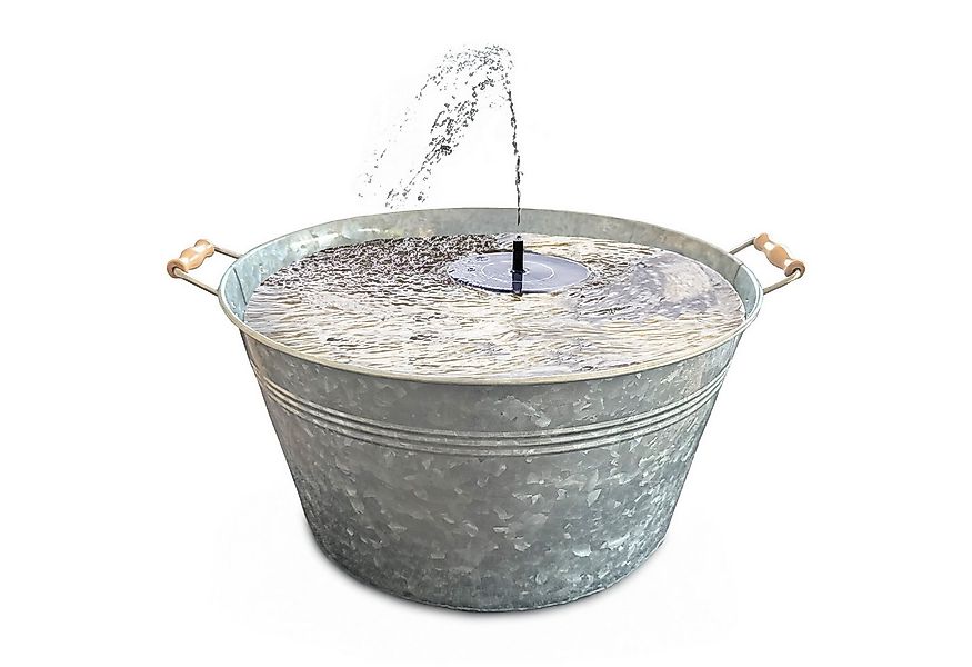 matches21 HOME & HOBBY Wasserspiel Outdoor Solar Brunnen Set 50cm Metall-Sc günstig online kaufen