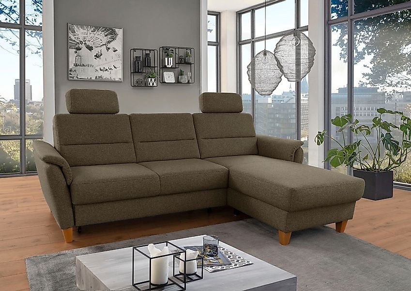 Home affaire Ecksofa "Palmera L-Form, B: 244 cm" optional Bettfunktion & Be günstig online kaufen