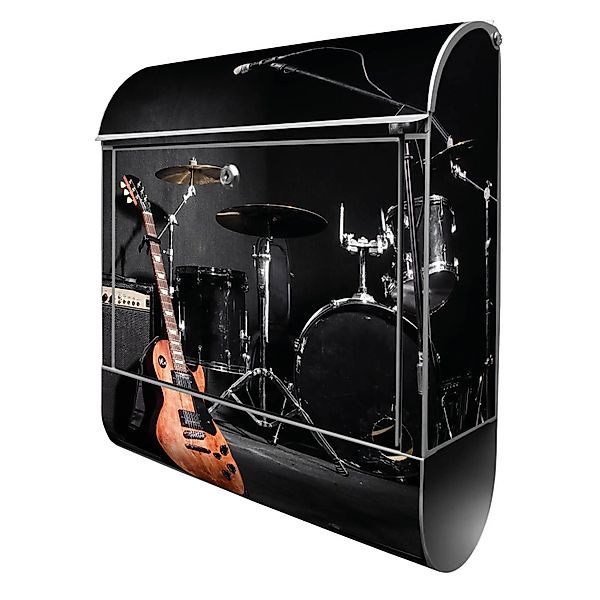 Banjado Design Briefkasten Silber Pulverbeschichtet 39x47x14cm 2 Schlüssel günstig online kaufen