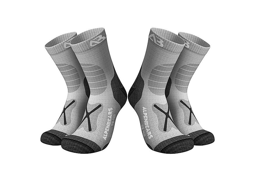 Alpen Bears Wandersocken 2er-Set Socken braun Gr. L (2-Paar) Funktionssocke günstig online kaufen