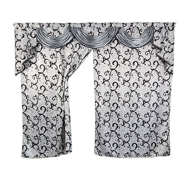 Gardinen by Justyna Verdunkelungsvorhang Grau Barock günstig online kaufen