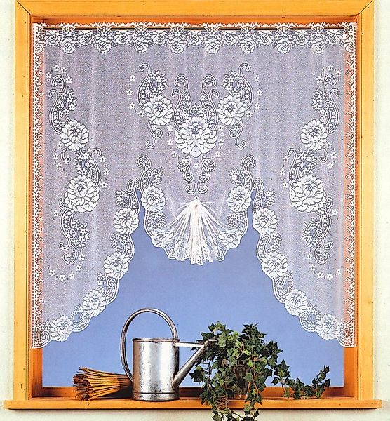heimtexland Scheibengardine Jacquard Gardine M Bogen gerafft Fensterbild we günstig online kaufen