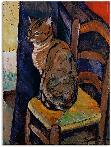 Artland Wandbild »Skizze Stuhl sitzende Katze.«, Haustiere, (1 St.) günstig online kaufen