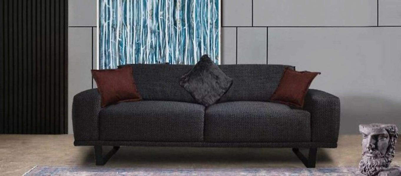 JVmoebel 3-Sitzer Design Sofa 3 - Sitzer Wohnzimmer Luxus Schwarzer Möbel S günstig online kaufen