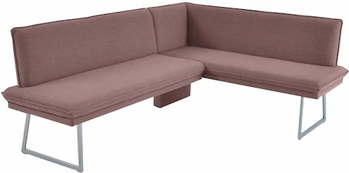 K+W Komfort & Wohnen Eckbank mit Sattlernaht und schmaler Kufe, langer Sche günstig online kaufen