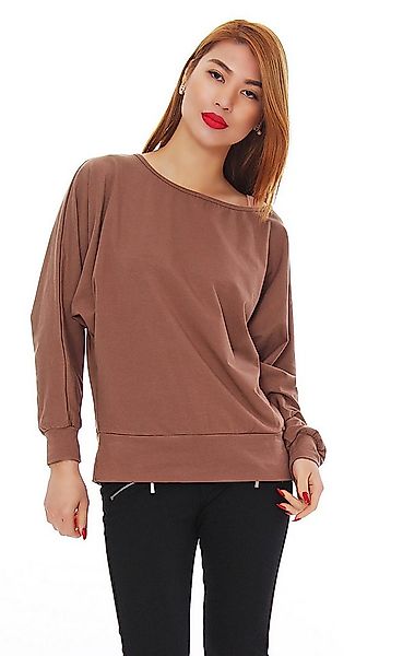 Mississhop Langarmshirt Damen-Sweatshirt mit Fledermausärmeln Ida günstig online kaufen