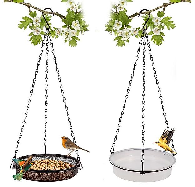 NUODWELL Vogeltränke 2er Set Vogelfutterspender zum Aufhängen, Metall Vogel günstig online kaufen