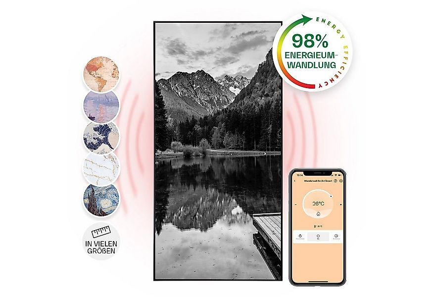 Klarstein Heizkörper Wonderwall Air Art Smart 700W, elektrische Infrarothei günstig online kaufen