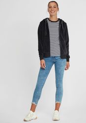 OXMO Kapuzensweatjacke OXNicky Kapuzenpullover aus Nicki-Stiff günstig online kaufen