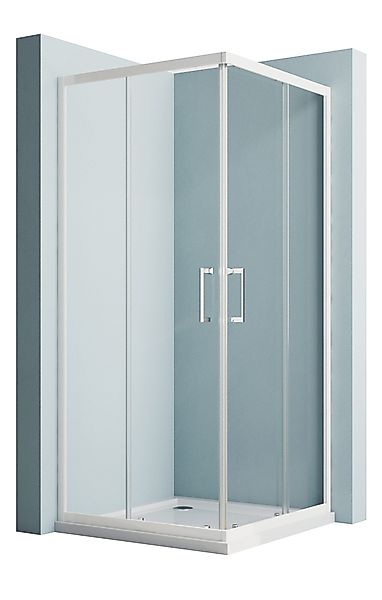 Hopibath Eckdusche Duschkabine 80x80 Eckeinstieg Schiebetür günstig online kaufen