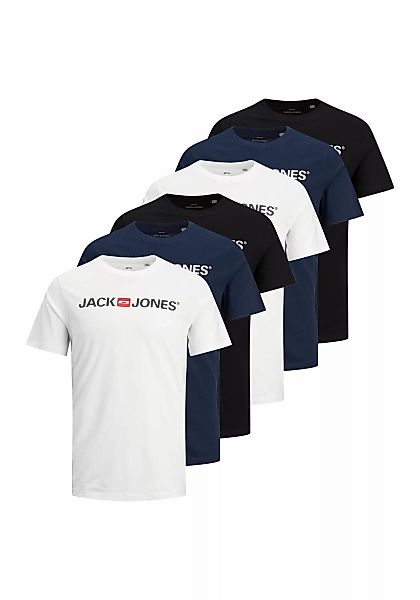 Jack & Jones T-Shirt "T-Shirt JJECORP LOGO TEE CREW NECK 3PK 6er Pack" günstig online kaufen