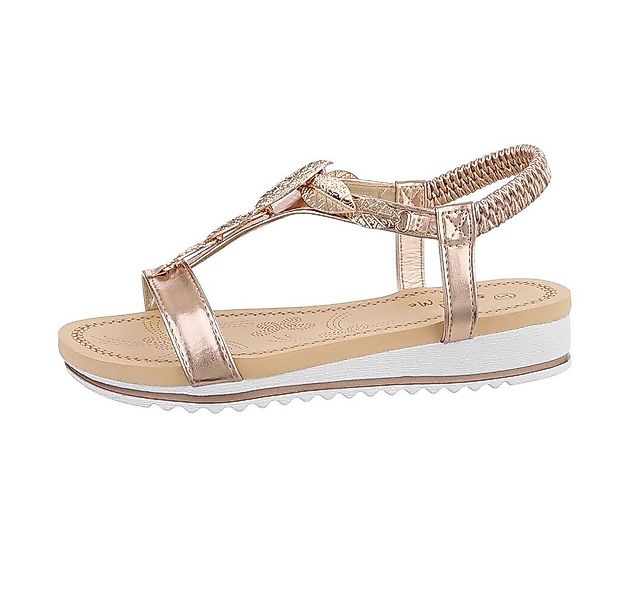 Ital-Design Damen Freizeit Riemchensandalette (86016909) Keilabsatz/Wedge K günstig online kaufen