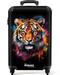 NoBoringSuitcases.com© Hartschalen-Trolley Tiger als Straßenkunstwerk 55x35 günstig online kaufen