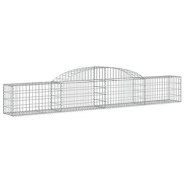 vidaXL Gabionen mit Hochbogen 10 Stk 300x30x40/60 cm Eisen 1666500 günstig online kaufen