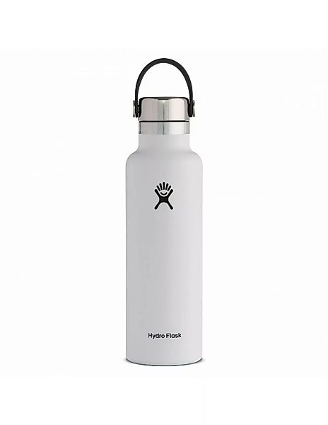 Hydro Flask 21 oz Standard Mouth mit Cap aus Edelstahl, White Trinkflaschen günstig online kaufen