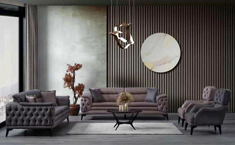JVmoebel 2-Sitzer Luxusmöbel Brauner Wohnzimmer Zweisitzer Sofa Modern, 1 T günstig online kaufen
