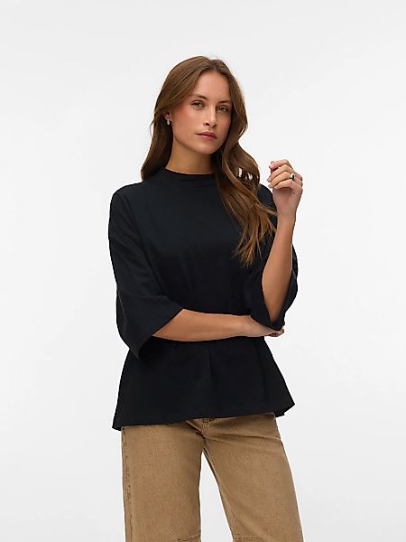 Vero Moda Kurzarmshirt "VMMOLLY 3/4 TOP JRS NOOS" Baumwolle, loose fit günstig online kaufen