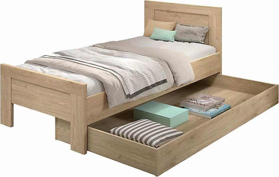 Vipack Jugendzimmer-Set "SAM - Bett und Bettschublade, gradliniges Design i günstig online kaufen